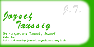 jozsef taussig business card